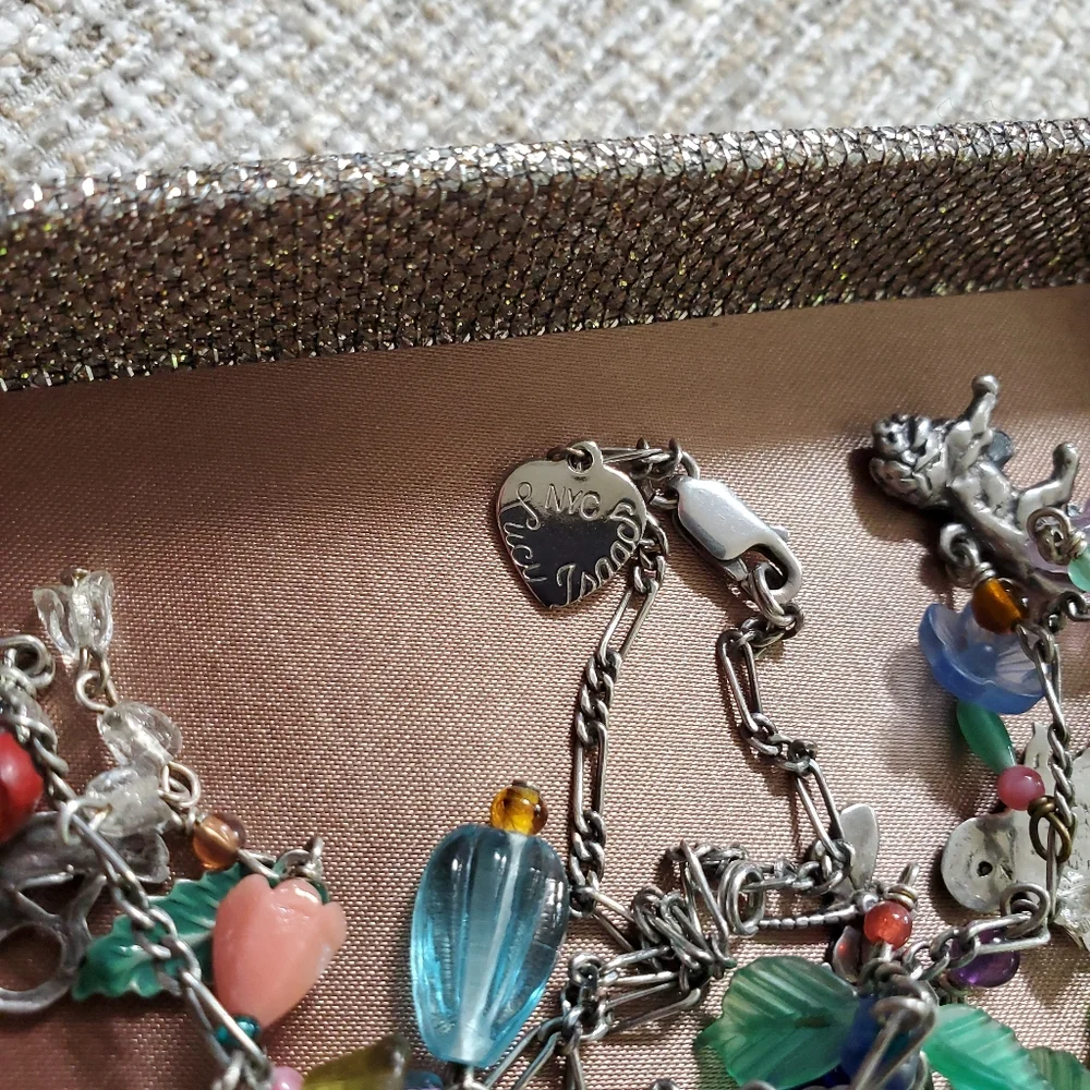 Vintage Lucy Issacs Sterling Rainforest Necklace - Picture 7 of 16